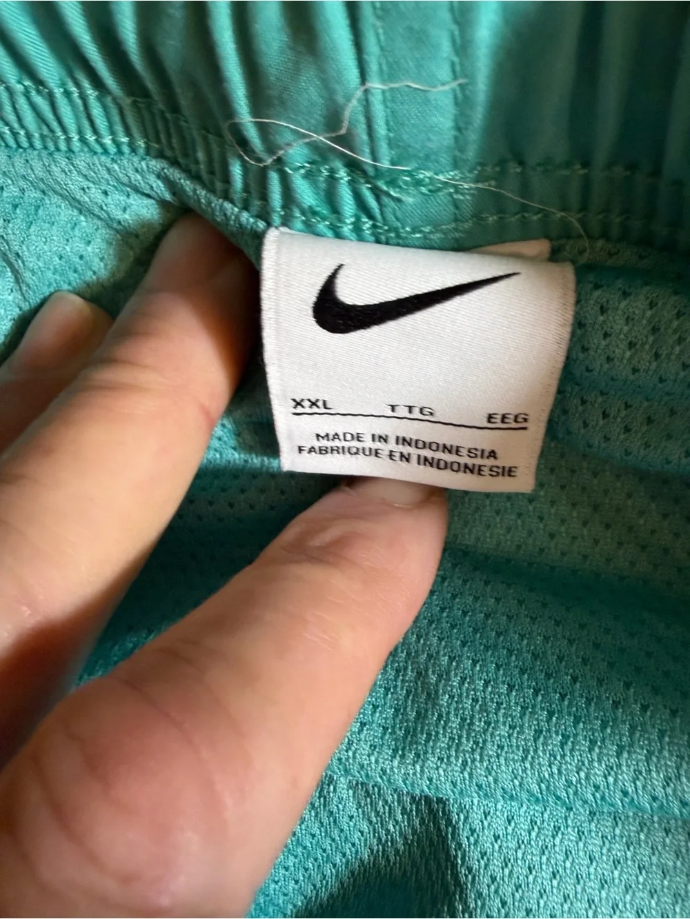Nike Men's Turquoise Swim Trunks with Black Drawcord